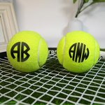 Pelotas de tenis personalizadas con monograma y nombre Juego de 3 pelotas de tenis de entrenamiento Regalo para amante del tenis