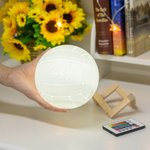 Personalised 3D Volleyball 16 Colour Changing Touch LED Night Light with Irregular Wooden Stand Remote Room Decor Birthday Gift for Kids Sports Lover