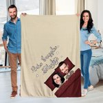 Personalised Our Snuggle Blanket Photo Soft Blanket with Name Valentine's Day Anniversary Gift for Couples
