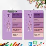 Personligt God Says I Am Namnbetydelse på bibelvers Färgglatt Clipboard med lågprofilsklämma Inspirerande födelsedag kristen gåva för barnfamilj