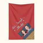 Personalised Our Snuggle Blanket Photo Soft Blanket with Name Valentine's Day Anniversary Gift for Couples
