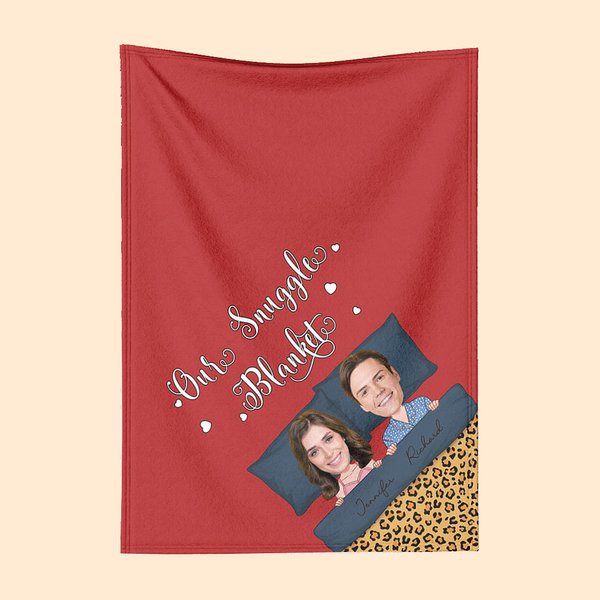 Personalizada Nuestra manta Snuggle Foto Manta suave con nombre Día de San Valentín Regalo de aniversario para parejas