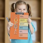 Personligt God Says I Am Namnbetydelse på bibelvers Färgglatt Clipboard med lågprofilsklämma Inspirerande födelsedag kristen gåva för barnfamilj