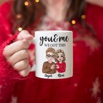 Personalized Cartoon Character You and Me Mug with Name Valentine's Day Anniversary Gift for Couples