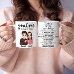Personalized Cartoon Character You and Me Mug with Name Valentine's Day Anniversary Gift for Couples