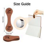 Segnalibro magnetico in pelle floreale personalizzato con iniziali, regalo di compleanno per gli amanti dei libri.