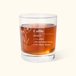 Personalisierte Name Definition Geburt Blume 10oz Old Fashioned Rocks Whiskey Glas Barware Geburtstagsgeschenk für Liquor Liebhaber