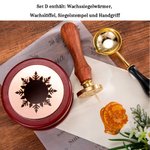Personalisiertes Retro Siegelstempel-Set mit Handgriff Wachsperlen Wachssiegelwärmer Löffel Box Hochzeit Geburtstag Geschenk für Paar Bastelliebhaber