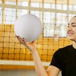 Personalised 3D Volleyball 16 Colour Changing Touch LED Night Light with Irregular Wooden Stand Remote Room Decor Birthday Gift for Kids Sports Lover