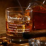 Personalisierte Name Definition Geburt Blume 10oz Old Fashioned Rocks Whiskey Glas Barware Geburtstagsgeschenk für Liquor Liebhaber