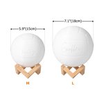 Personalised 3D Volleyball 16 Colour Changing Touch LED Night Light with Irregular Wooden Stand Remote Room Decor Birthday Gift for Kids Sports Lover