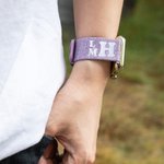 Bracelet en toile brodé personnalisé pour Apple Watch