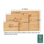 Personalized Engraved Family Tree Heart FSC Bamboo Charcuterie Cutting Board with Name and Juice Groove Birthday Home Decor Gift for Mom Grandma