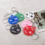 Personalised 3D Printed 45LBS Mini Gym Weight Plate Keychain with Texts Birthday Gift for Weightlifting Fitness Enthusiasts