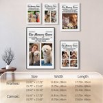 Personalizado El Tiempo de la Memoria Perro Gato Mascota Foto Póster Pintura Enmarcado con Nombre y Fecha Decoración del Hogar Regalo de Cumpleaños para los Amantes de las Mascotas