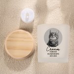 Personalizada Perro Gato Foto Nombre Año Conmemorativo Tarro con Vela LED y Tapa de Madera Simpatía Pérdida de Mascota Regalo para dueños de mascotas