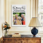 Personalizado El Tiempo de la Memoria Perro Gato Mascota Foto Póster Pintura Enmarcado con Nombre y Fecha Decoración del Hogar Regalo de Cumpleaños para los Amantes de las Mascotas