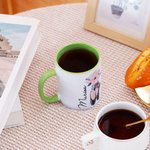 Taza de Cerámica Personalizada Floral Paso de Baile Zapatillas de Ballet 11oz con Nombre Cumpleaños Bailarina Pre-ensayo Ceremonia Regalo para Niñas Mujeres