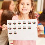 Personalised Cute Rainbow Super Star Teacher Reward Stickers with Name Waterproof Teaching Materials Gift for Teacher