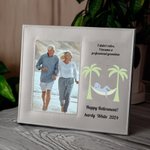 Personalisierte Seaside Urlaub Muster Ruhestand Leder Fotorahmen mit Texten Ruhestand Geschenk für Familie Freund Kollege