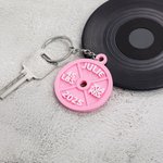 Personalised 3D Printed 45LBS Mini Gym Weight Plate Keychain with Texts Birthday Gift for Weightlifting Fitness Enthusiasts