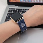 Bracelet en toile brodé personnalisé pour Apple Watch