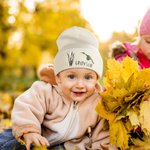 Personalisierte niedlichen Reed Mallard Baby Beanies Hut mit gestickten Namen Geburtstag Baby Taufe wärmer Geschenk für Kleinkind Junge Mädchen