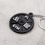 Personalised 3D Printed 45LBS Mini Gym Weight Plate Keychain with Texts Birthday Gift for Weightlifting Fitness Enthusiasts