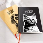 Taccuino personalizzato con foto e nome dell'animale A5 con 120 pagine foderate e matita Regalo commemorativo di cordoglio per il proprietario di un animale domestico