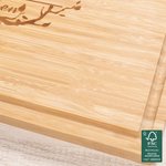 Personalized Engraved Family Tree Heart FSC Bamboo Charcuterie Cutting Board with Name and Juice Groove Birthday Home Decor Gift for Mom Grandma