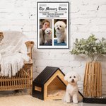 Personalizado El Tiempo de la Memoria Perro Gato Mascota Foto Póster Pintura Enmarcado con Nombre y Fecha Decoración del Hogar Regalo de Cumpleaños para los Amantes de las Mascotas