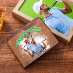 Portefeuille en cuir pour homme avec nom, numéro et équipe Cadeau d'anniversaire pour les amoureux du sport Joueurs