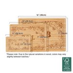 Gepersonaliseerde Gegraveerde Vlinder Bloemenrand FSC Bamboe Charcuterie Snijplank met Voorletters en Sapgroef Bruiloft Housewarming Gift voor Koppels