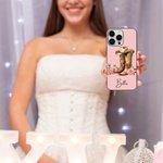 Funda personalizada para iPhone con nombre Cumpleaños Regalo de despedida de soltera para mujer