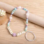 Collare per cani e gatti in silicone colorato personalizzato e set di braccialetti con nome e nappe Regalo di compleanno per il proprietario di un animale domestico