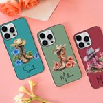 Funda personalizada para iPhone con nombre Cumpleaños Regalo de despedida de soltera para mujer