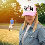 Personalisierte Multicolor Ice Cream Drip Baseball Mom Mesh Cap mit Namen und verstellbaren Riemen Game Day Team Geschenk für Sport Mom Baseball-Liebhaber
