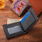 Portefeuille en cuir pour homme avec nom, numéro et équipe Cadeau d'anniversaire pour les amoureux du sport Joueurs