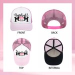 Personalisierte Multicolor Ice Cream Drip Baseball Mom Mesh Cap mit Namen und verstellbaren Riemen Game Day Team Geschenk für Sport Mom Baseball-Liebhaber