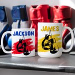 Personalisierte Multicolor Boxhandschuh Design 11/15oz Keramik Becher mit Namen Geburtstag Urlaub Geschenk für Sport Boxen Liebhaber
