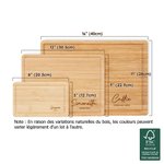 Planche à Découper en Bambou Personnalisée avec Nom et Date Cadeau Mariage Emménagement Noël pour Couple Famille