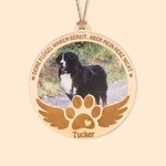 Personalisiertes Hölzernes Haustier-Foto Ornament mit Namen Gravur Hund Katze Erinnerung Weihnachten Geschenk für Tierliebhaber Tierhalter