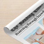 Personalized The Reading Times Newspaper Style Collage Photos Canvas Painting with Name Text Home Wall Decor Birthday Gift for Book Lovers