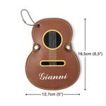 Custodia portatile  a forma di chitarra personalizzata con nome comodo per plettri fatto in pelle PU musica regalo di compleanno per festival