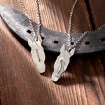 Collana personalizzata con segni di riconoscimento del cavallo in 3D e testo inciso accessorio equestre regalo per amanti dei cavalli