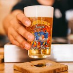 Gepersonaliseerd Cool Flame Lightening Foto Ontwerp 16oz Bierglas met Naam en Nummer Verjaardag Home Keuken Accessoires Cadeau voor Sportliefhebber