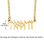 Personalisierte Minimalistische Wikinger-Runen Halskette mit Namen Historischer Stil Schmuck Geburtstag Jahrestag Geschenk für Damen