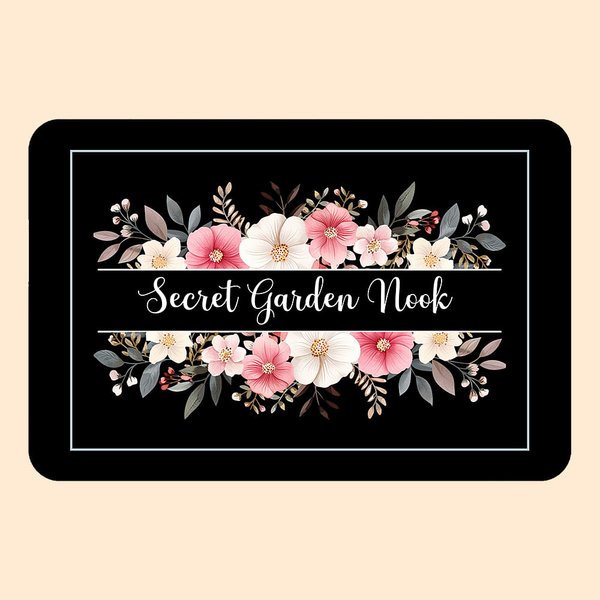 Zerbino di benvenuto floreale personalizzato con girasole e rosa con testo Negozio di fiori Regalo d'inaugurazione per gli amanti del giardinaggio