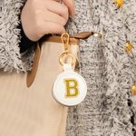 Mini llavero llavero personalizado de cuero PU con iniciales o nombre con cremallera Accesorios de viaje Gimnasio Boda Cumpleaños Regalo para Mujeres