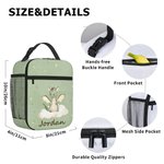 Personalisierte Cartoon Dragon Star Muster wasserdicht isolierte Lunch Bag mit Namen und Griff für die Arbeit Picknick zurück zur Schule Geschenk für Kinder